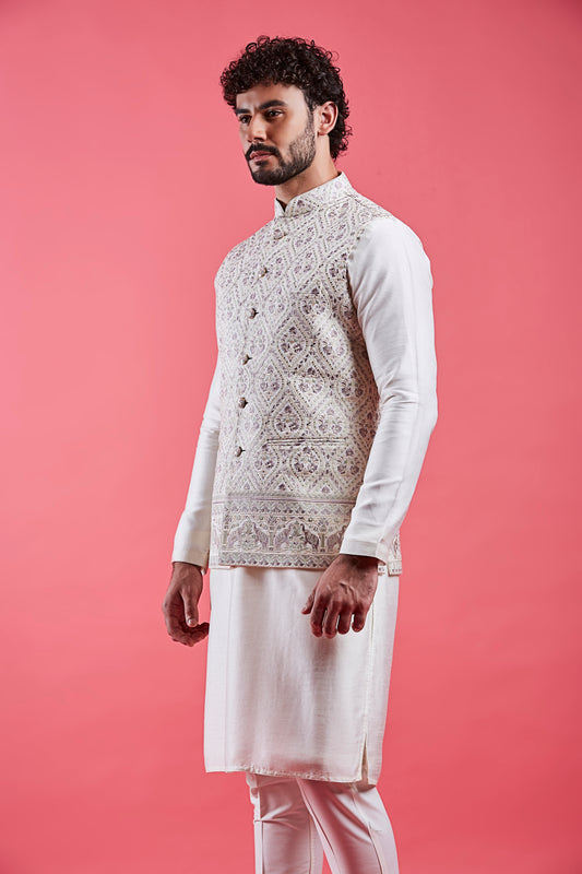 Cream Colour Bundi Set(ME-MBUS_JS-651)