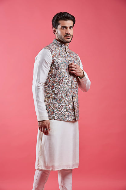 Cream Colour Bundi Set(ME-MBUS_JS-656)