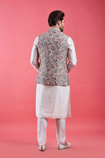 Cream Colour Bundi Set(ME-MBUS_JS-656)