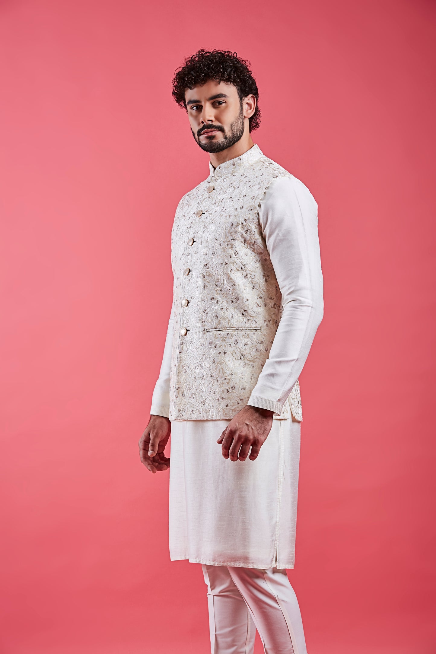 Cream Colour Bundi Set(ME-MBUS_JS-622)