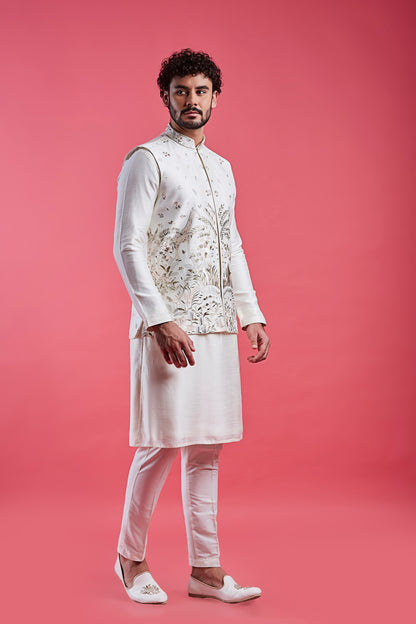 Cream Colour Bundi Set(ME-MBUS_JS-668)