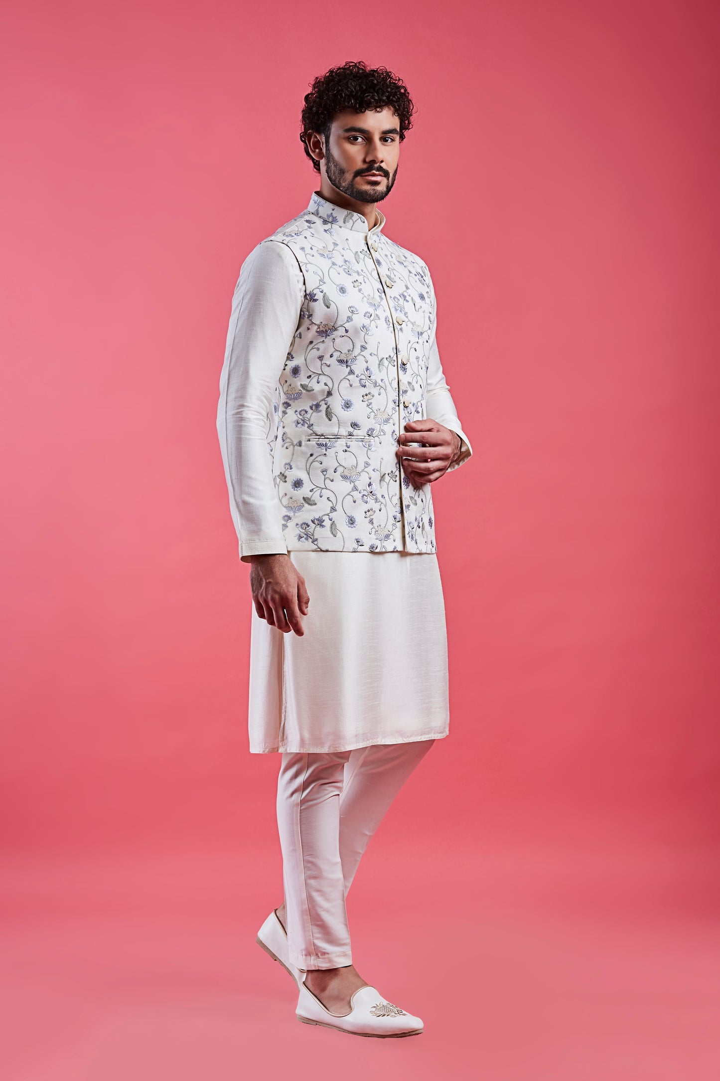 Cream Colour Bundi Set(ME-MBUS_JS-661)