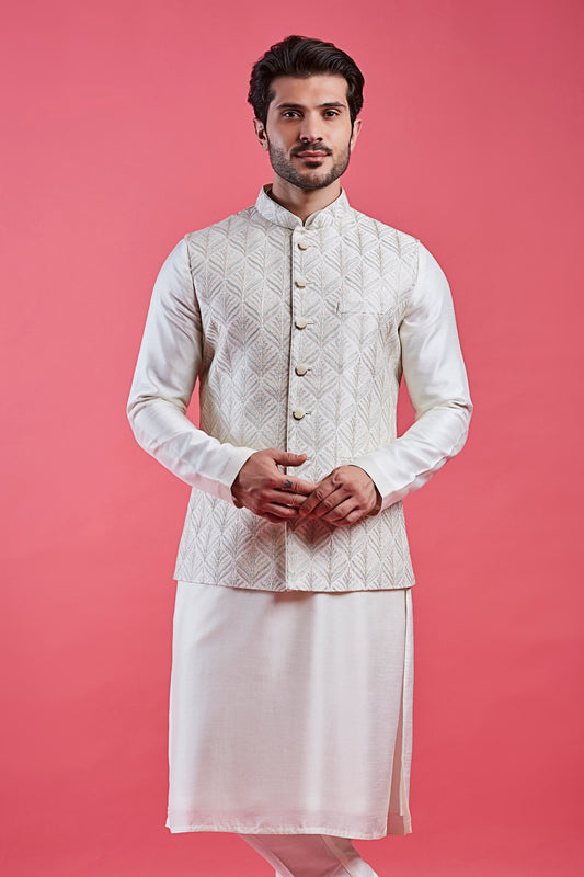 Cream Colour Bundi Set(ME-MBUS_JS-648)