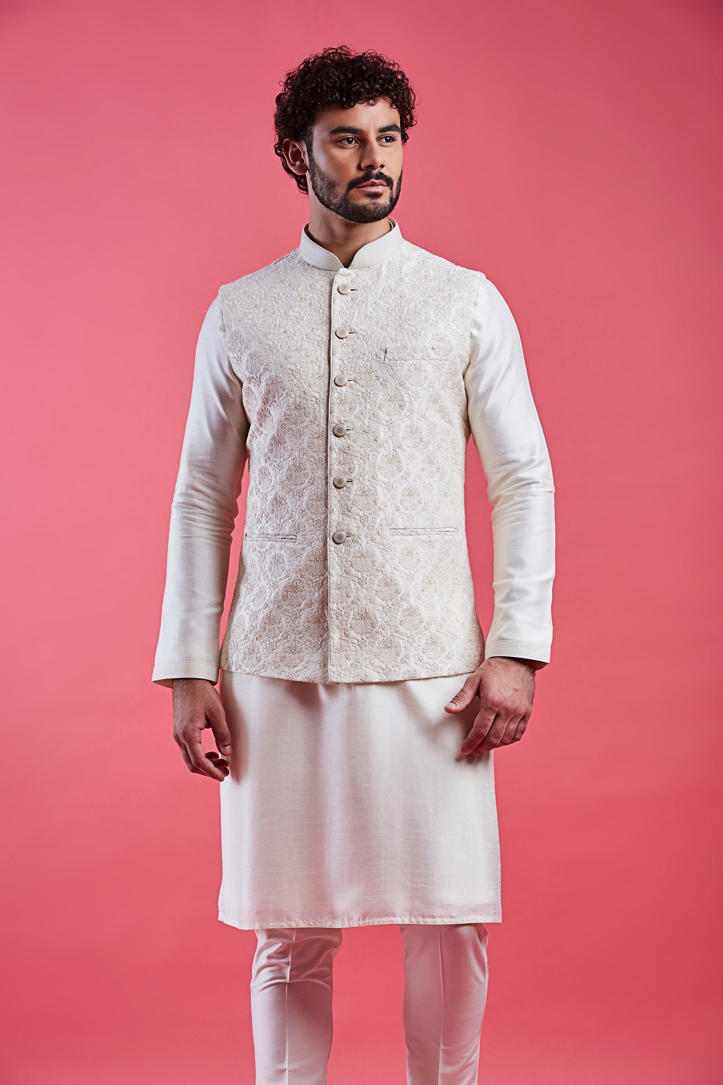 Cream Colour Bundi Set(ME-MBUS_JS-364)