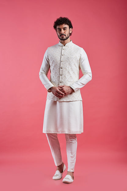 Cream Colour Bundi Set(ME-MBUS_JS-364)