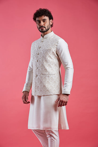 Cream Colour Bundi Set(ME-MBUS_JS-364)