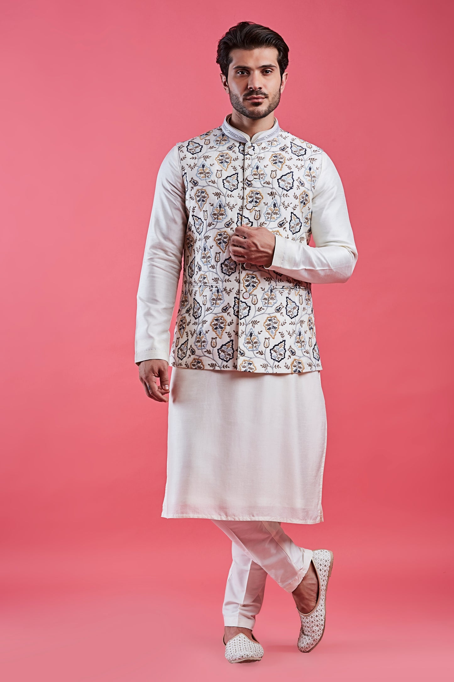 Cream Colour Bundi Set(ME-MBUS_JS-587)