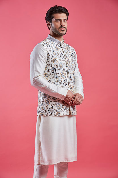 Cream Colour Bundi Set(ME-MBUS_JS-587)