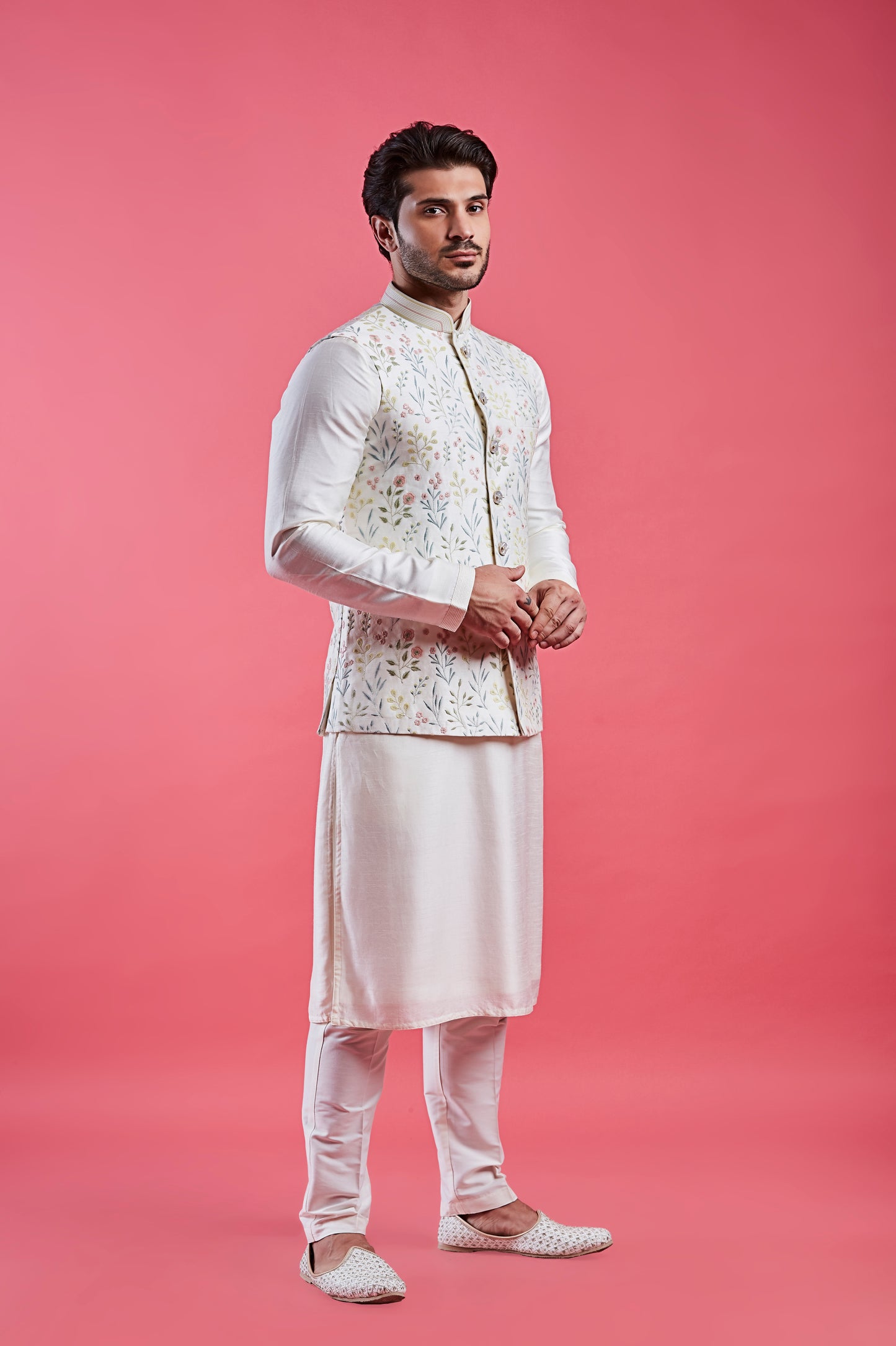 Cream Colour Bundi Set(ME-MBUS_JS-379)