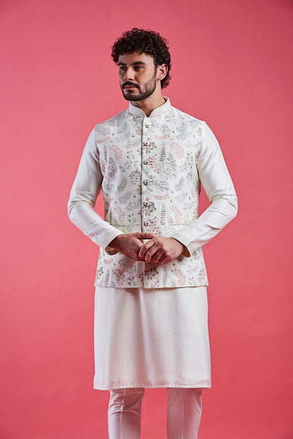 Cream Colour Bundi Set(ME-MBUS_JS-354)