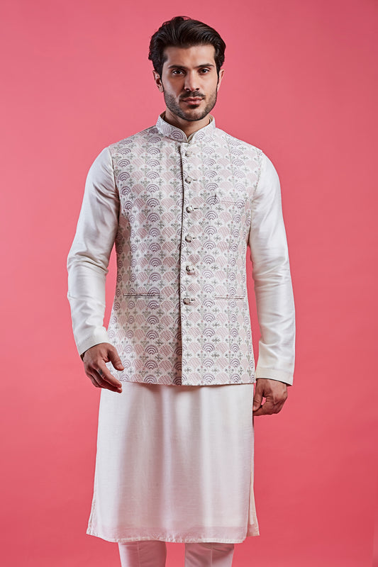 Cream Colour Bundi Set(ME-MBUS_JS-527)