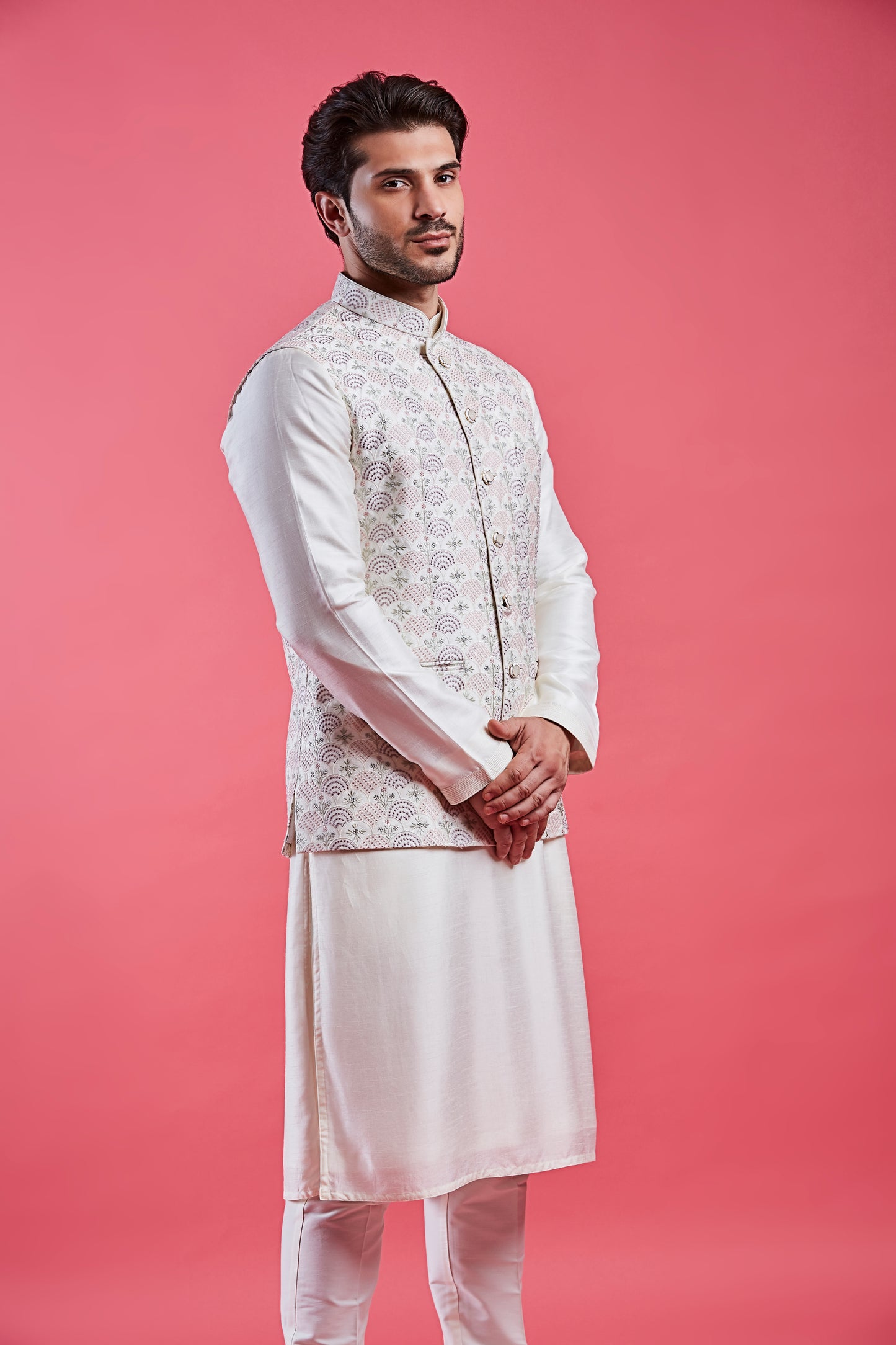 Cream Colour Bundi Set(ME-MBUS_JS-527)