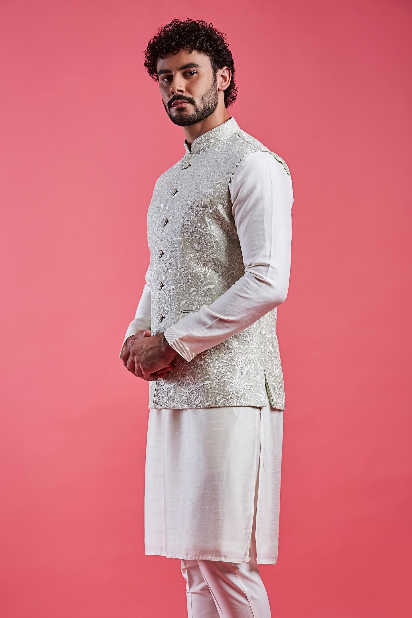 Cream Colour Bundi Set(ME-MBUS_JS-603)