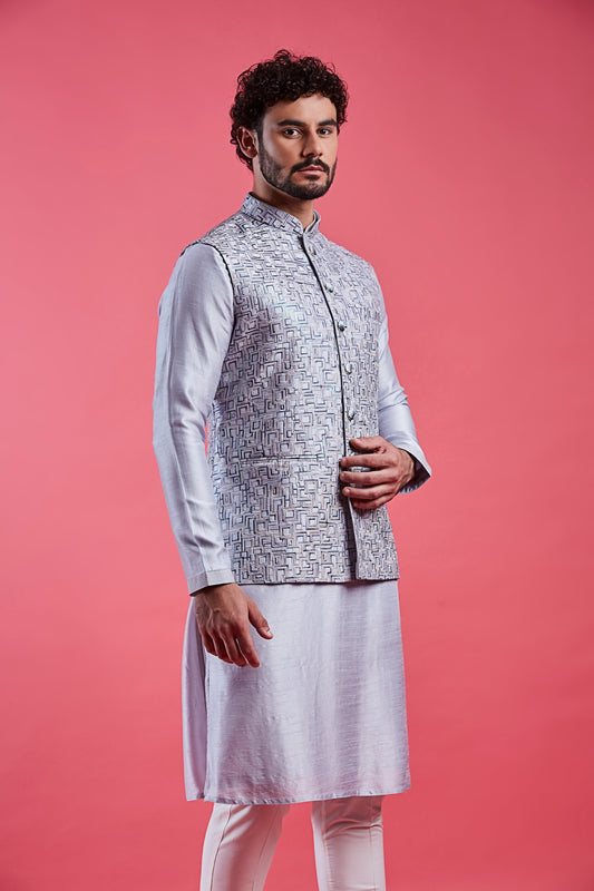 Sky Blue Colour Bundi Set(ME-MBUS_JS-660)