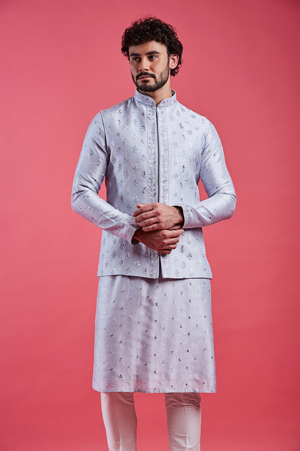 Sky Blue Colour Bundi Set(ME-MBUS_JS-664)