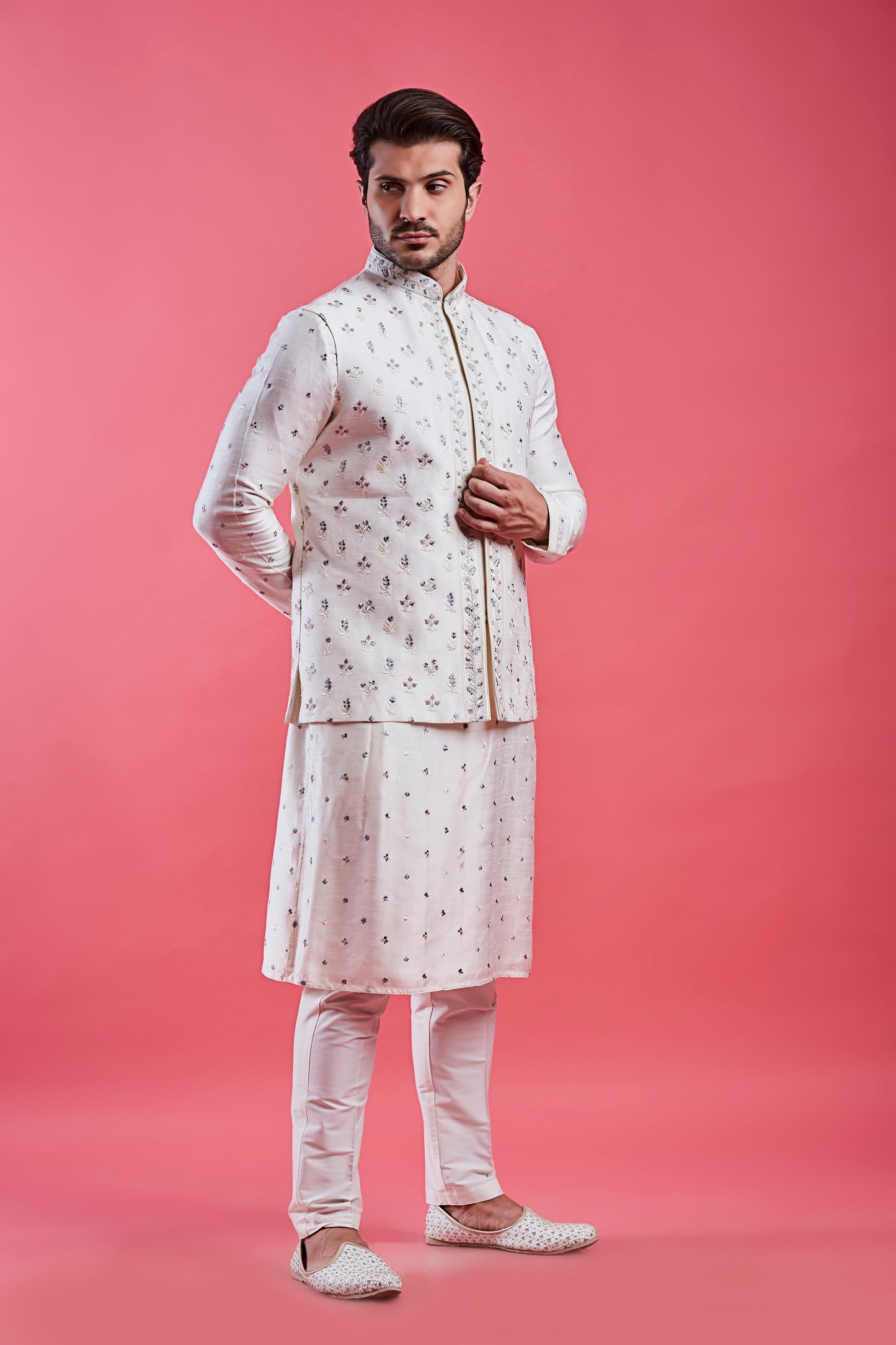 Cream Colour Bundi Set(ME-MBUS_JS-664)