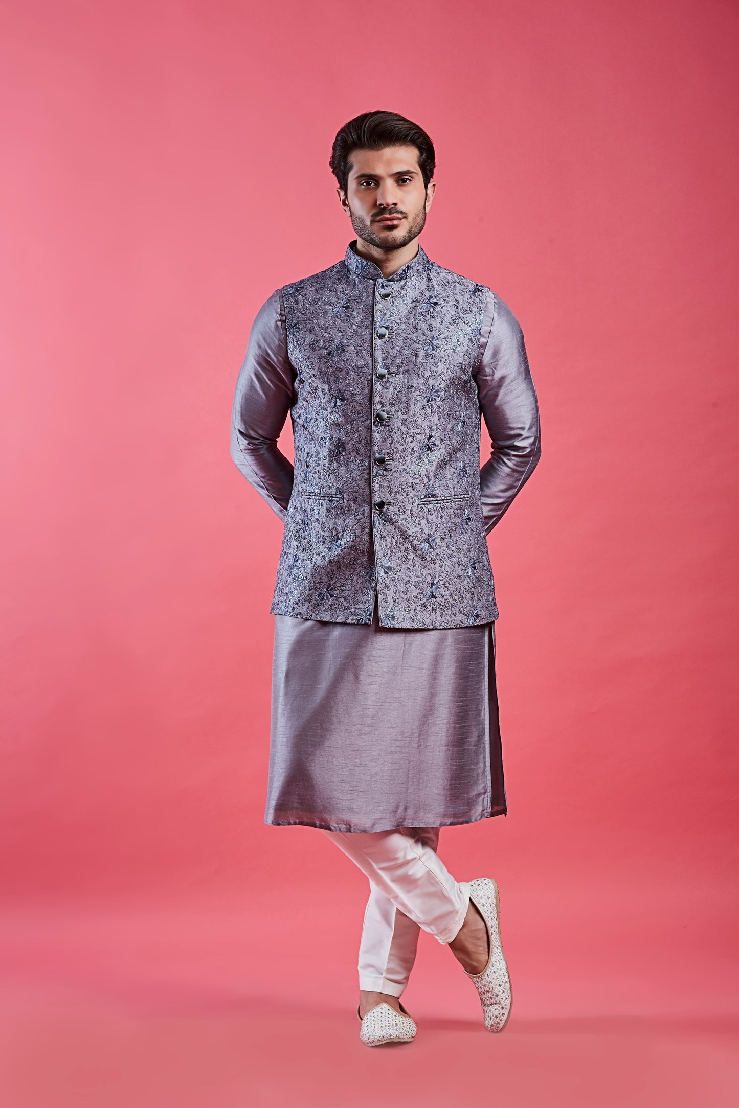 Cloud Grey Colour Bundi Set(ME-MBUS_JS-659)