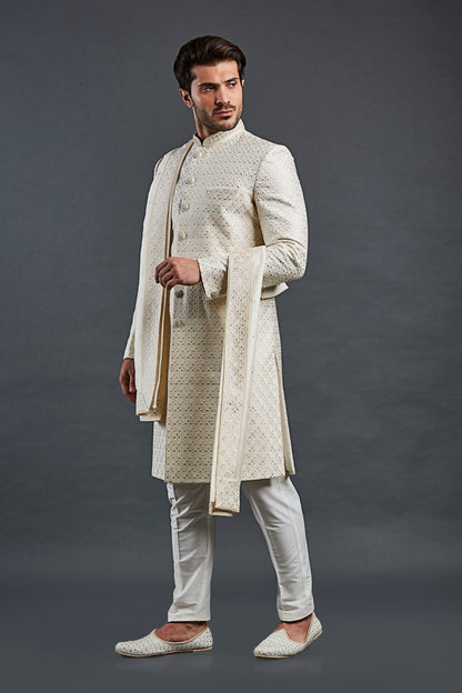 Cream Colour Sherwani(ME-MSRW_IW-27)