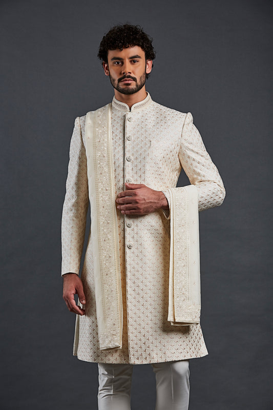 Cream Colour Sherwani(ME-MSRW_IW-24)