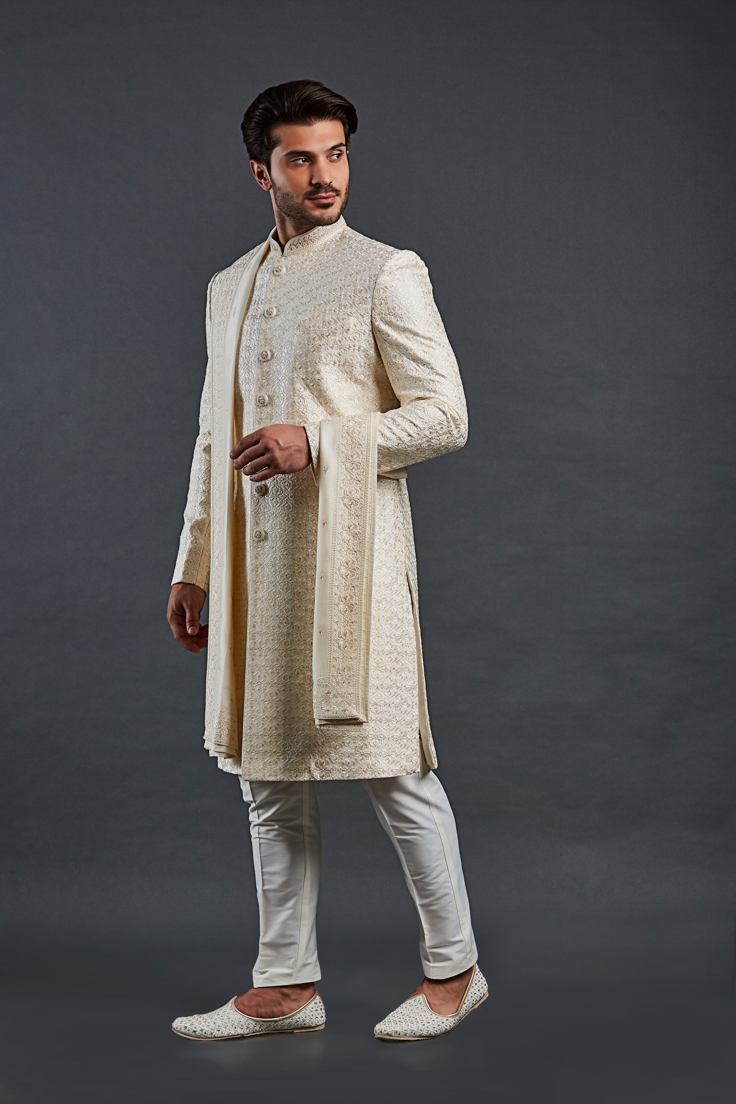 Cream Colour Sherwani(ME-MSRW_IW-25)