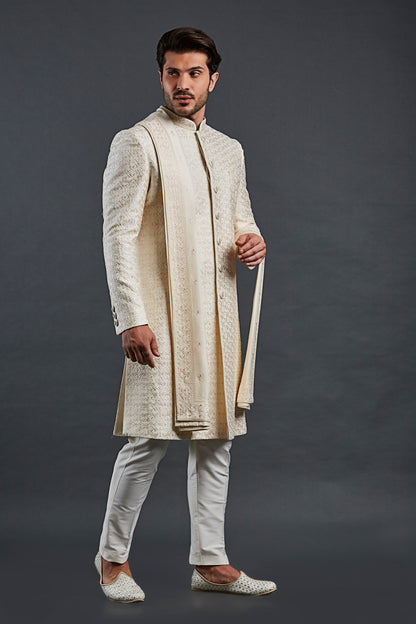 Cream Colour Sherwani(ME-MSRW_IW-25)