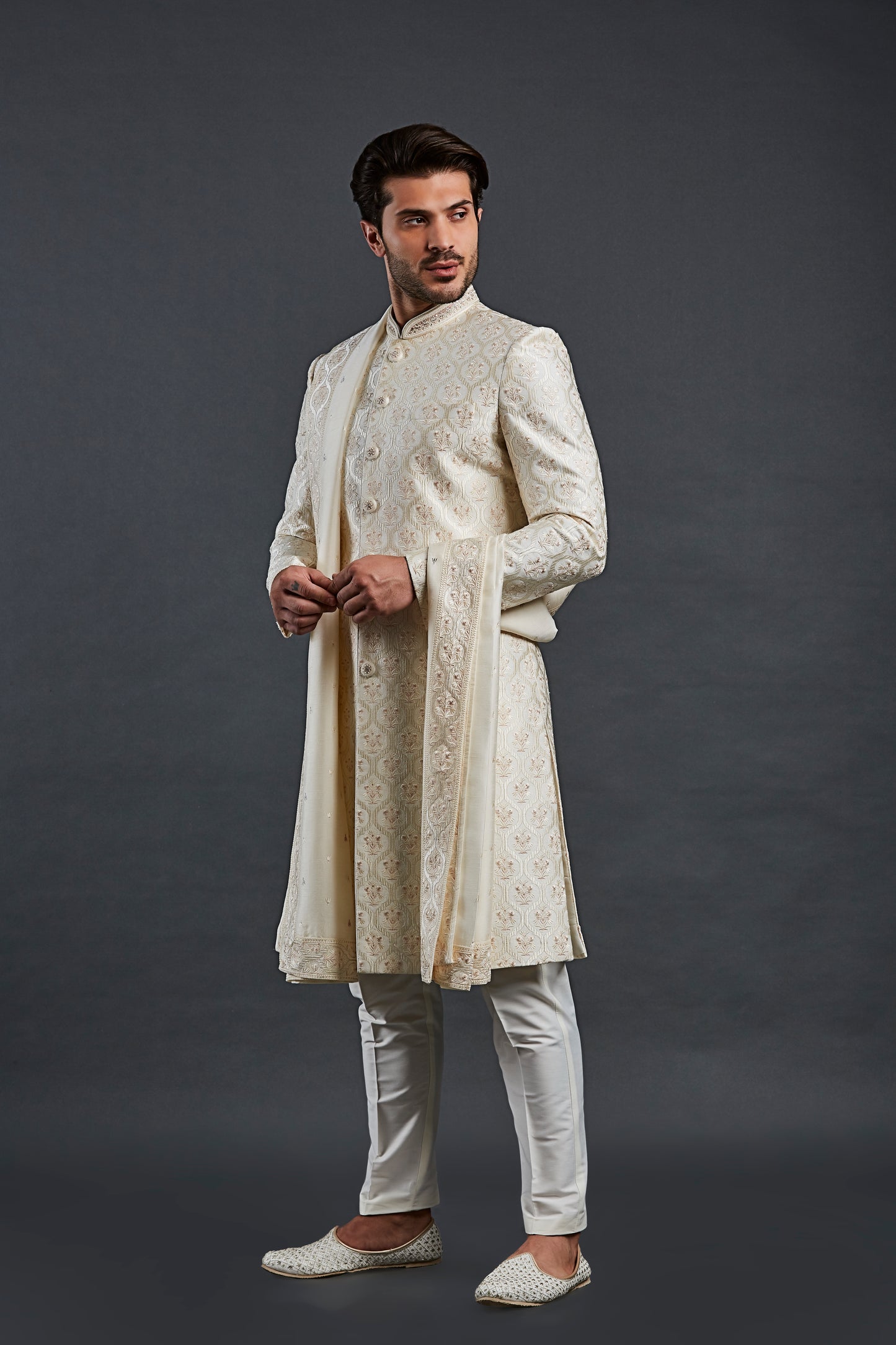 Cream Colour Sherwani(ME-MSRW_IW-20)