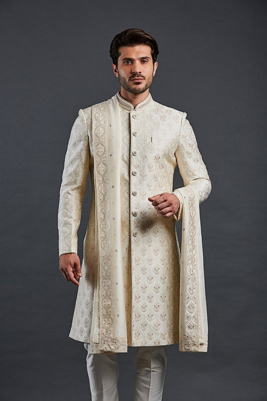 Cream Colour Sherwani(ME-MSRW_IW-20)