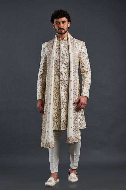 Cream Colour Sherwani(ME-MSRW_IW-02)
