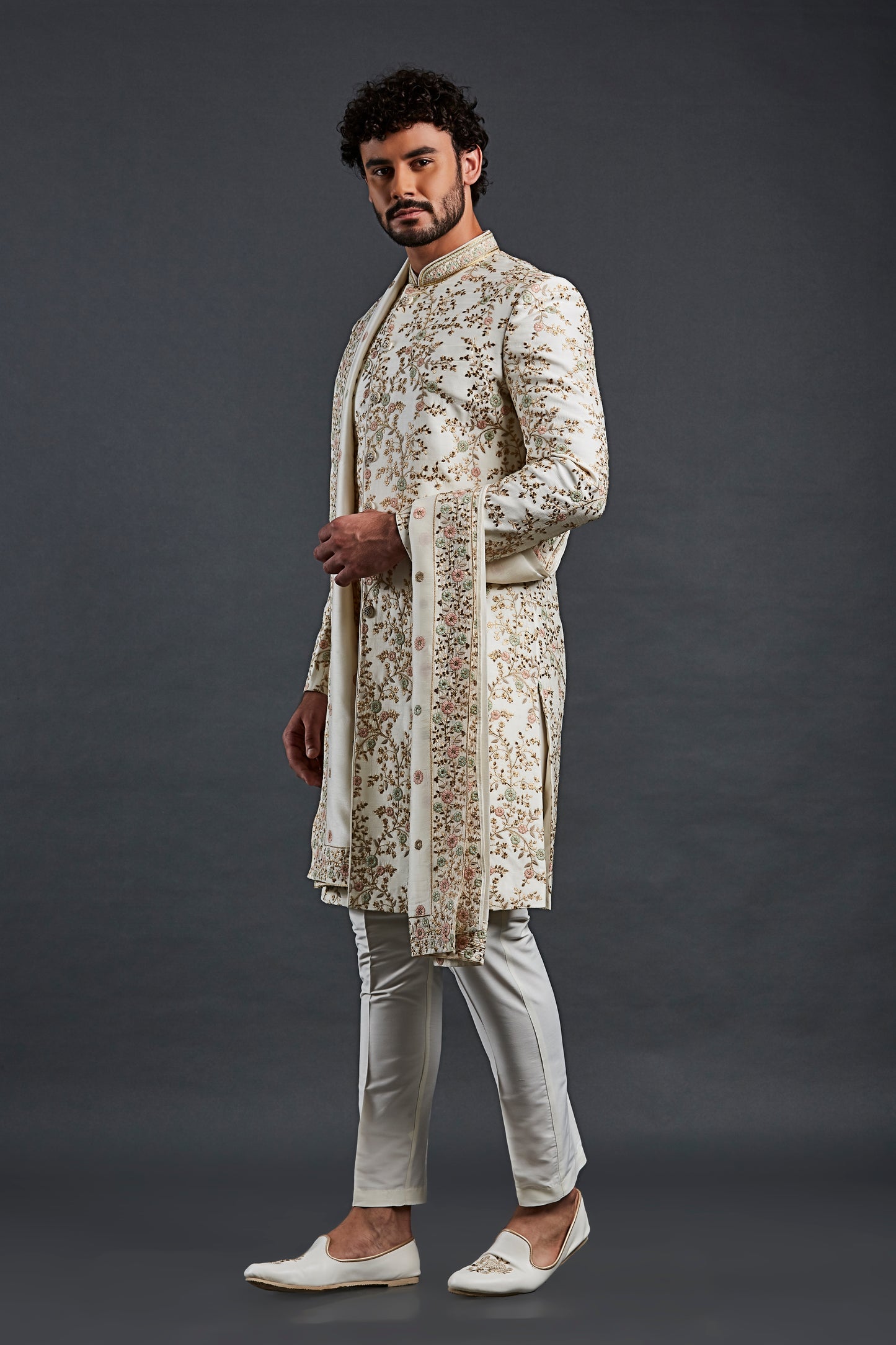 Cream Colour Sherwani(ME-MSRW_IW-02)