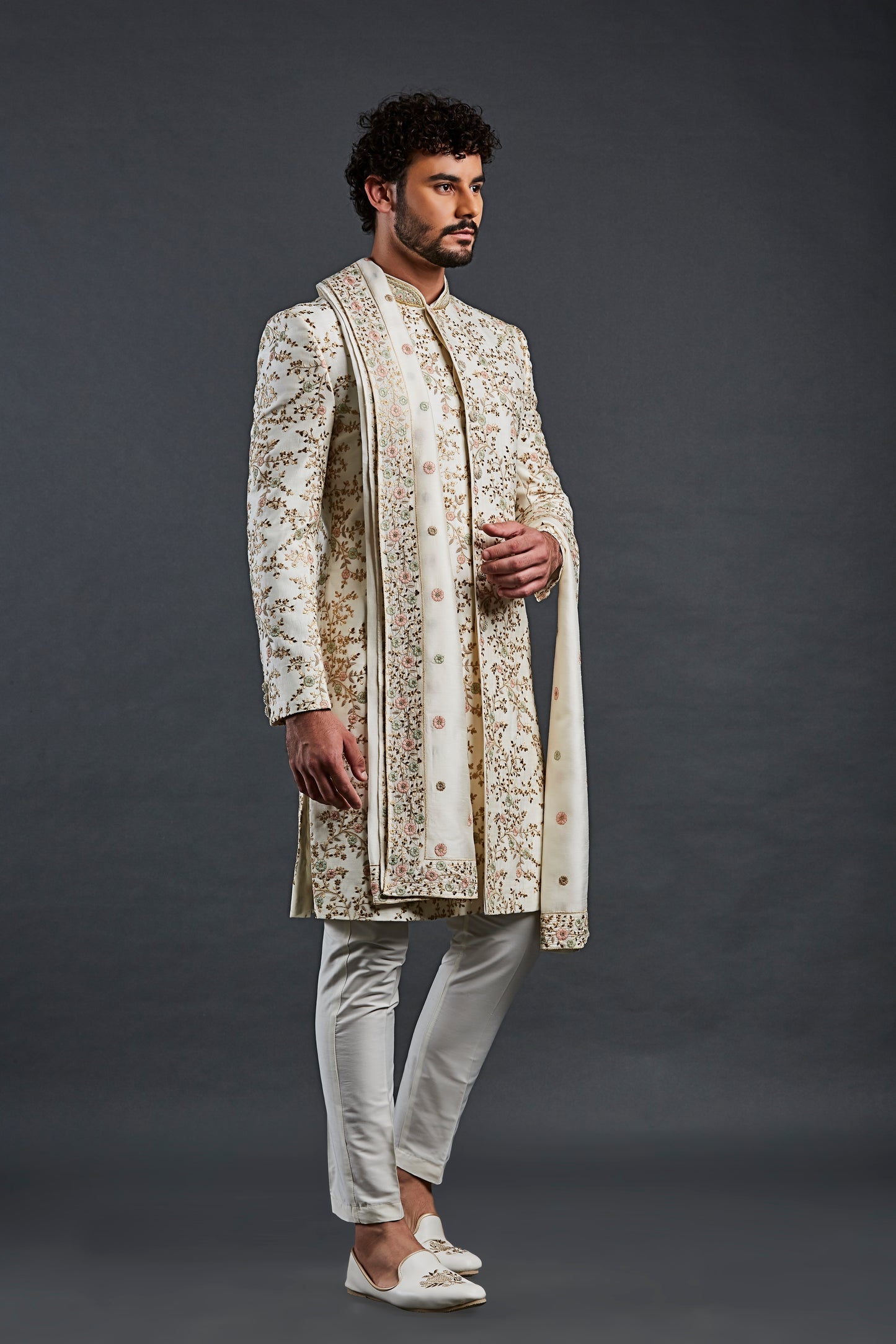 Cream Colour Sherwani(ME-MSRW_IW-02)