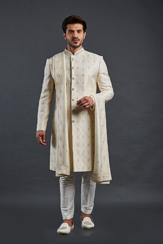 Cream Colour Sherwani(ME-MSRW_IW-16)