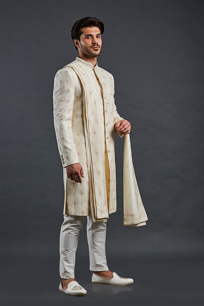 Cream Colour Sherwani(ME-MSRW_IW-16)
