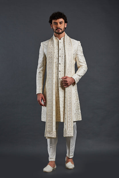 Cream Colour Sherwani(ME-MSRW_IW-15)