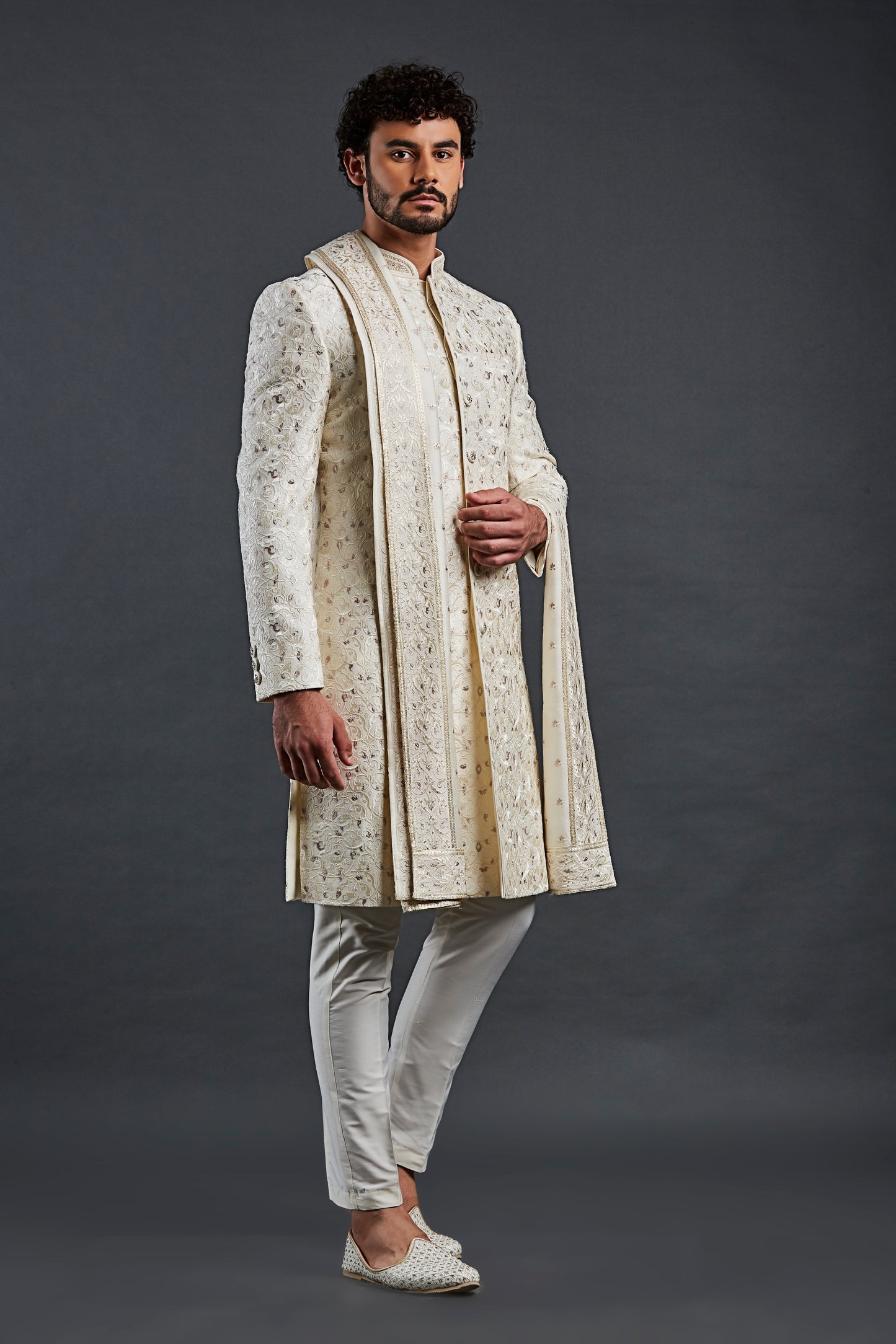 Cream Colour Sherwani(ME-MSRW_IW-15)