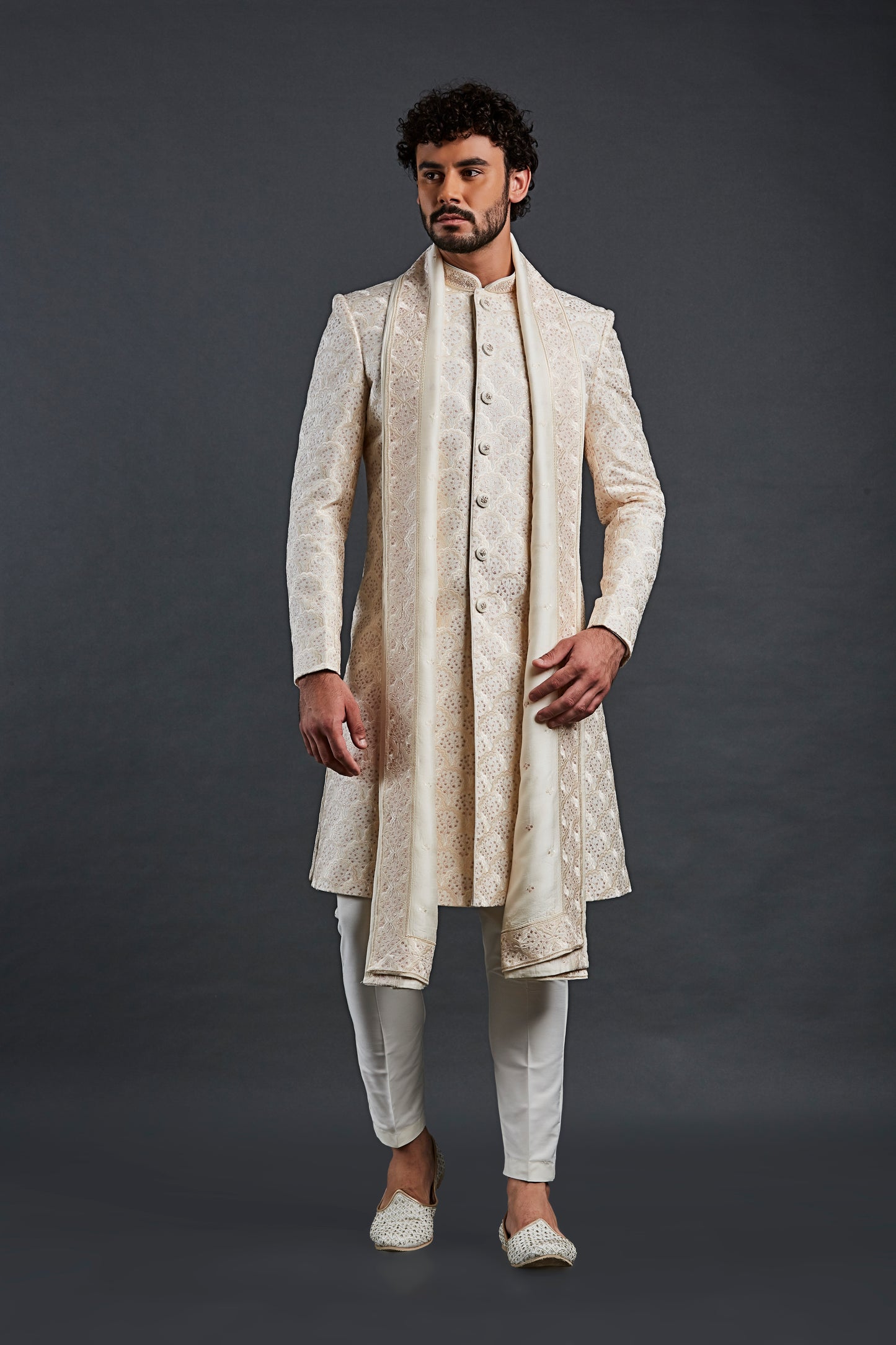 Cream Colour Sherwani(ME-MSRW_IW-21)