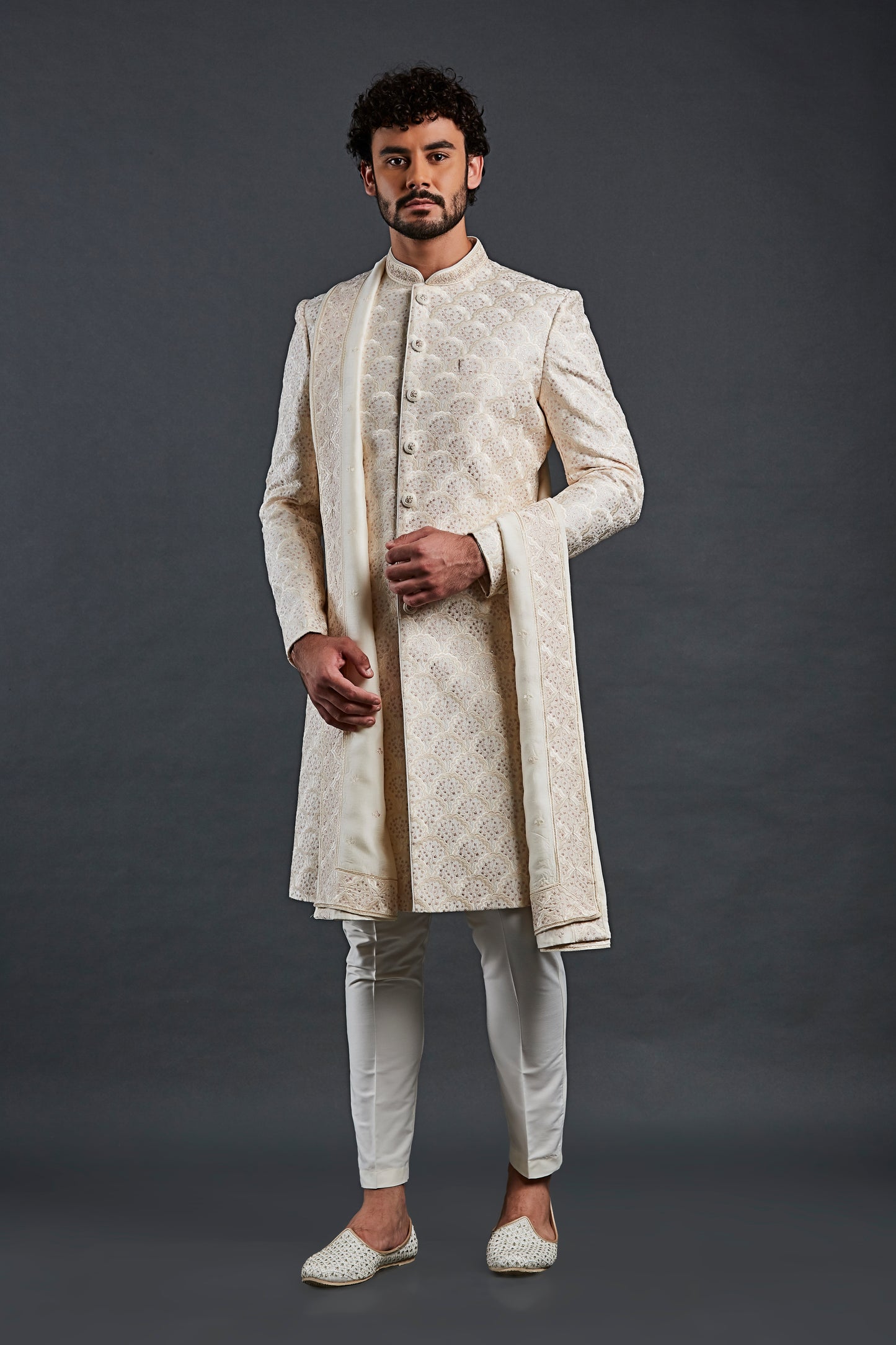 Cream Colour Sherwani(ME-MSRW_IW-21)