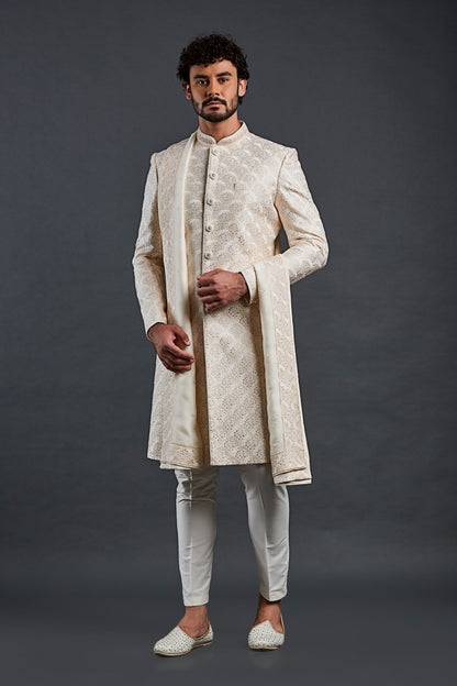 Cream Colour Sherwani(ME-MSRW_IW-21)