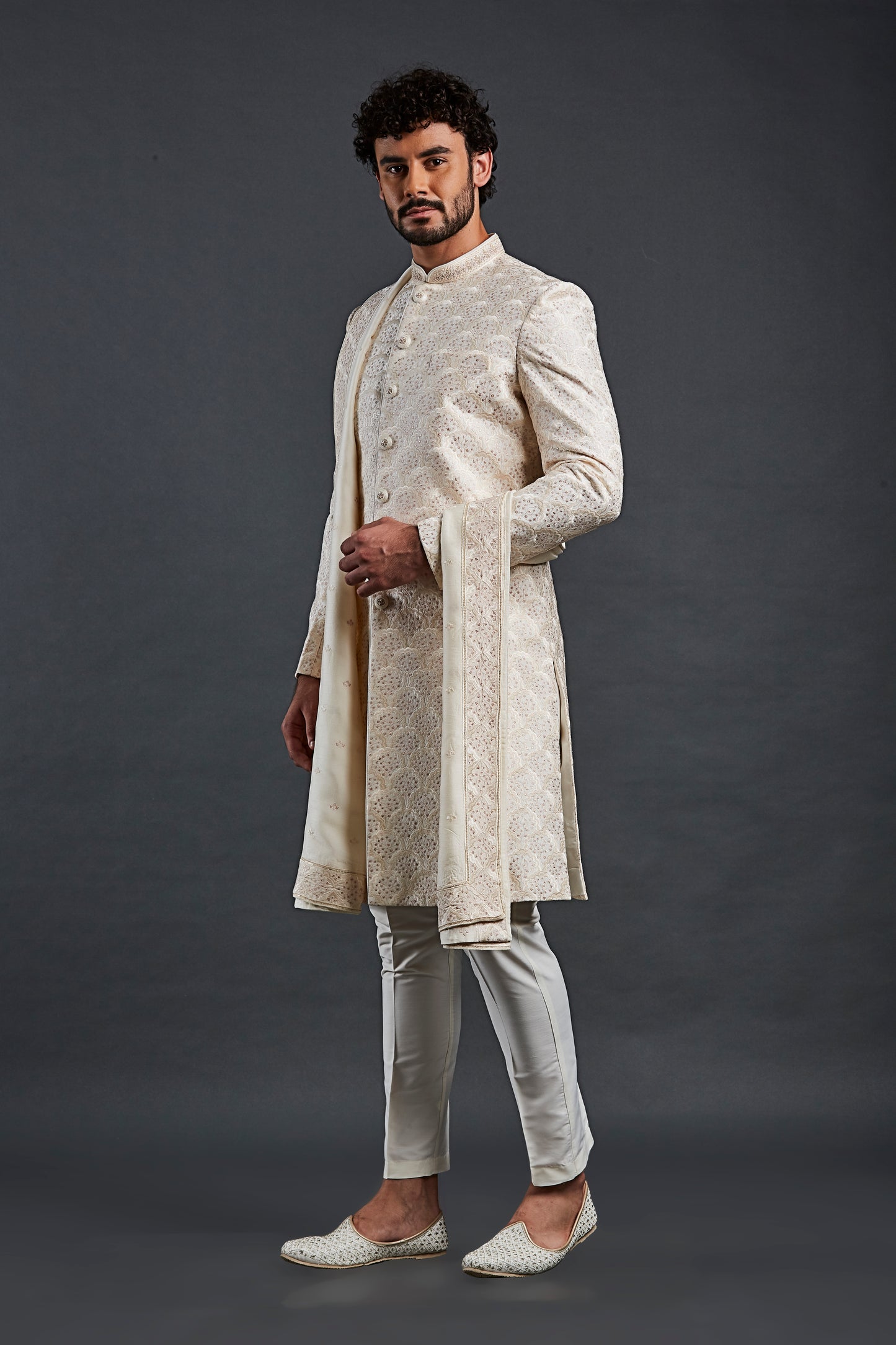 Cream Colour Sherwani(ME-MSRW_IW-21)