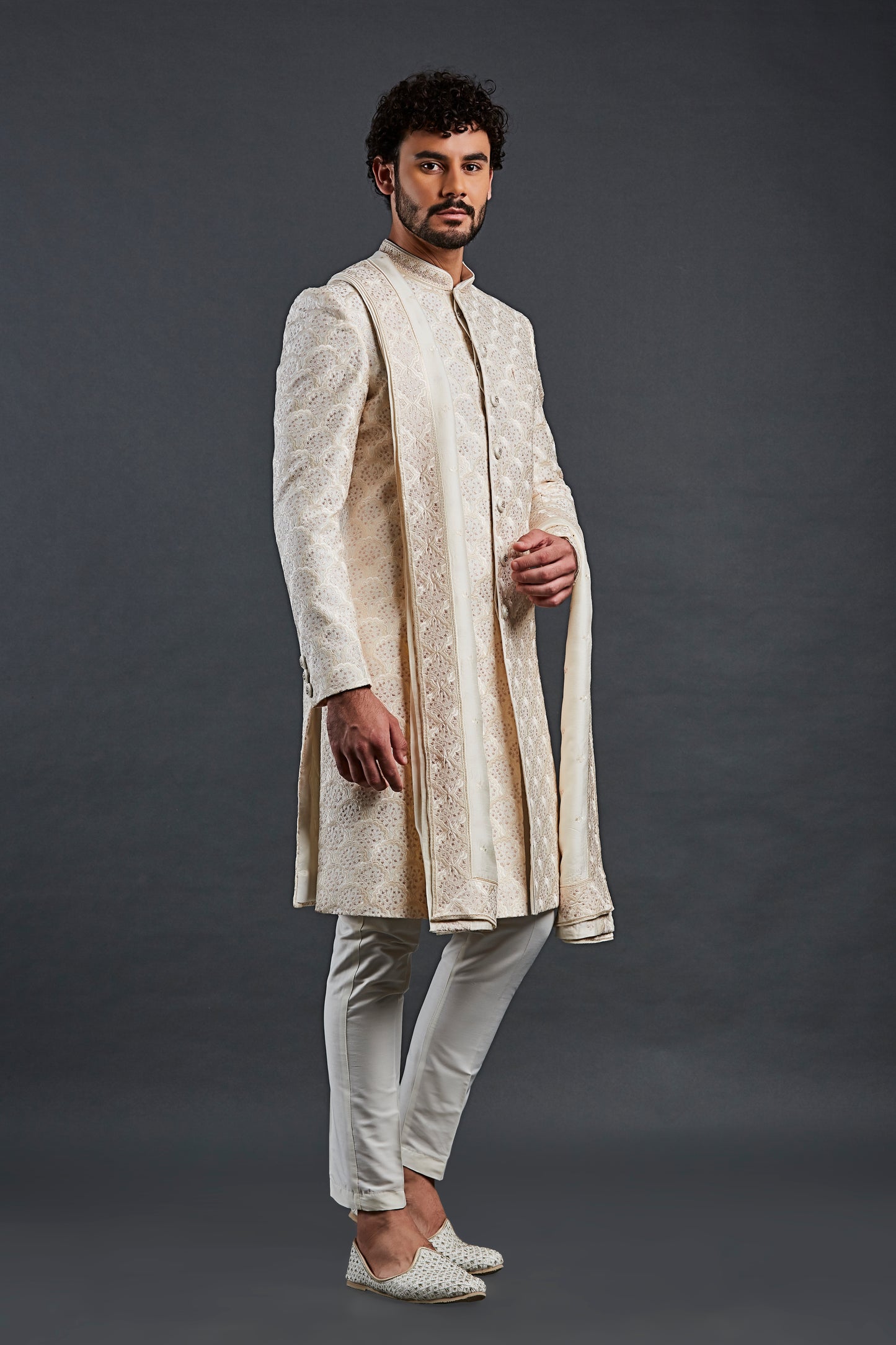 Cream Colour Sherwani(ME-MSRW_IW-21)