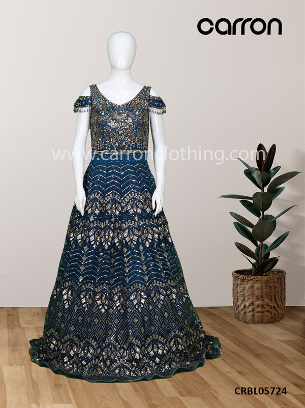 Blue Colour Anarkali Gown(LE-WGWN_K-54)