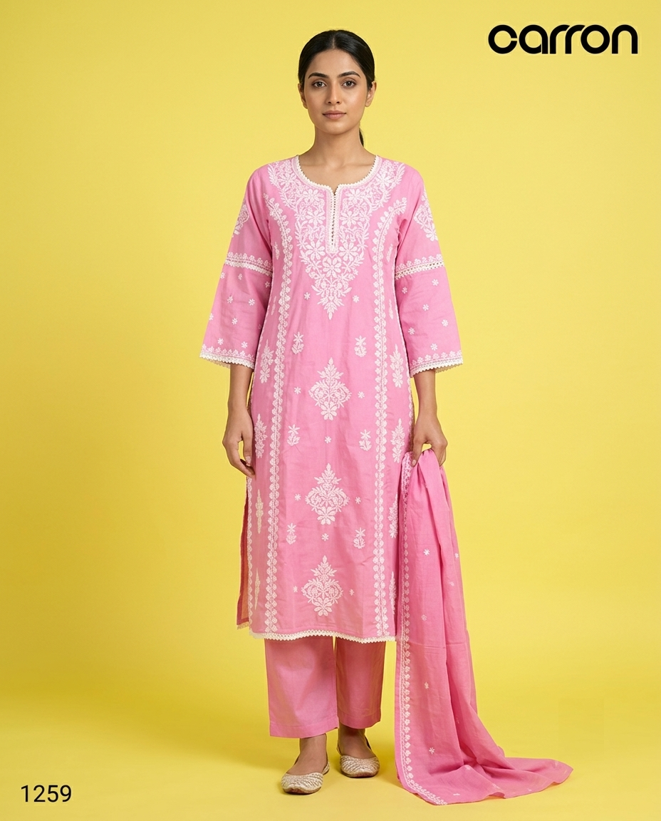 Pink Colour Kurti Set(LC-WKIS_1259)