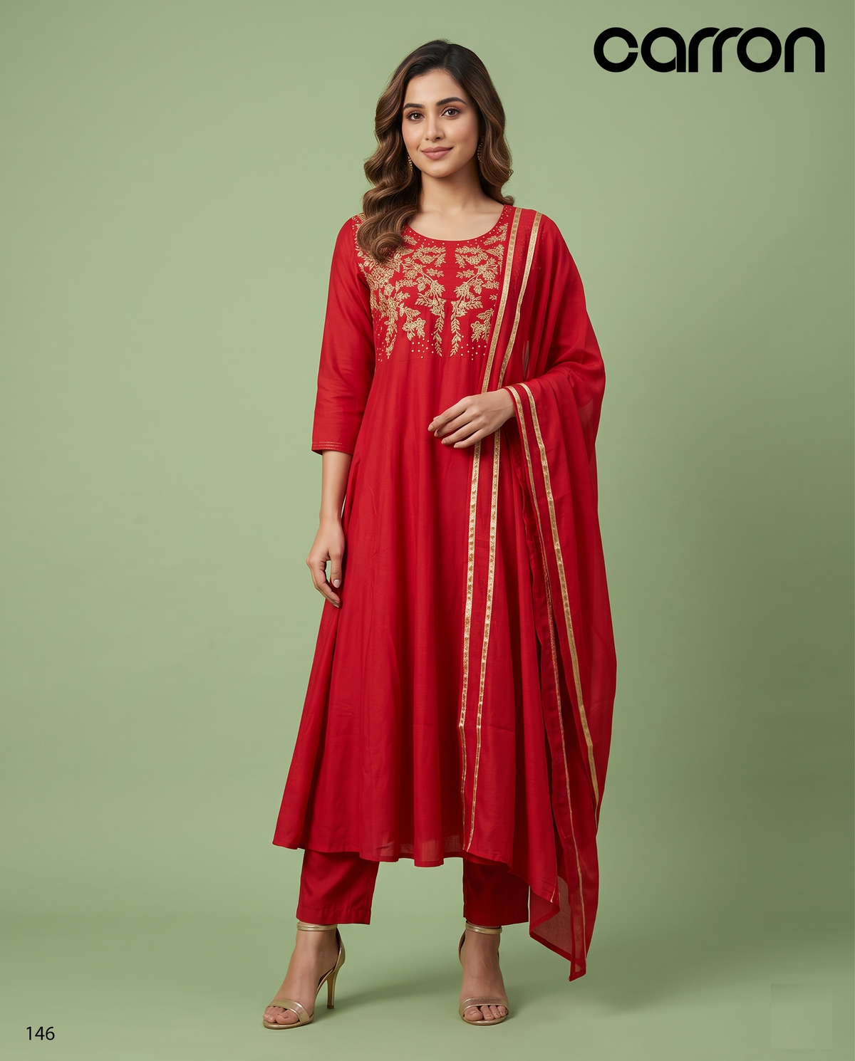 Red Colour Kurti Set(LC-WKIS_146)