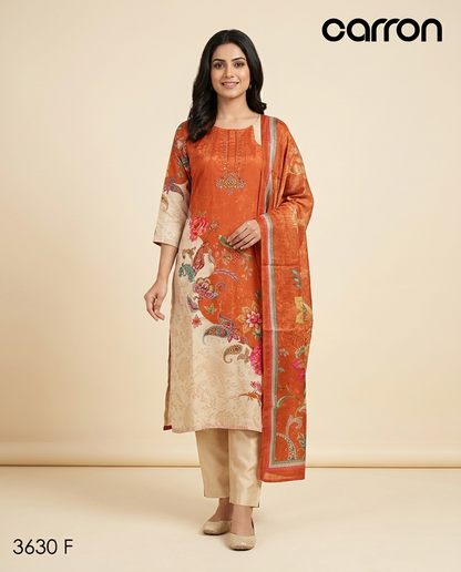 Orange Colour Kurti Set(LC-WKIS_3630 F)