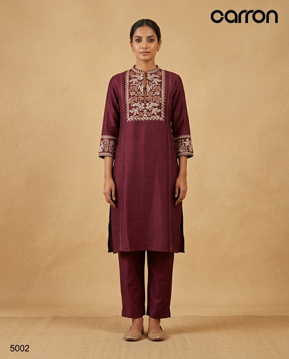 Wine Colour Kurti Set(LC-WKIS_5002)