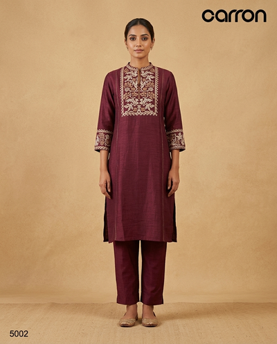 Wine Colour Kurti Set(LC-WKIS_5002)