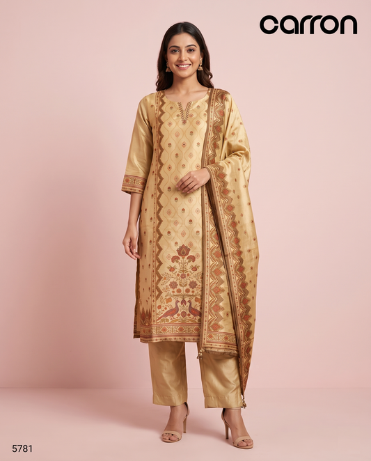 Gold Colour Kurti Set(LC-WKIS_5781)