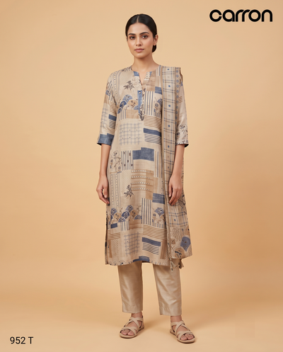 Fawn Colour Kurti Set(LC-WKIS_952 T)