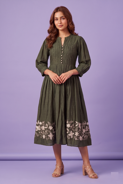 Mehandi Green Colour Kurti Set(LC-WKIC_460)