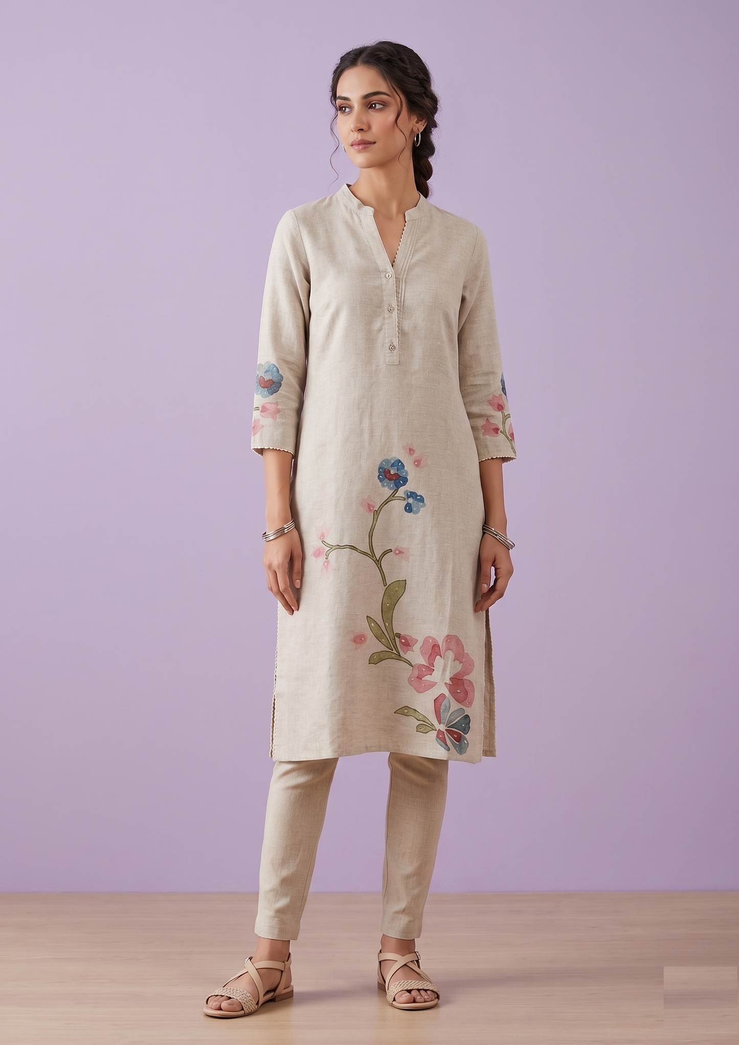 Beige Colour Kurti(LC-WKIC_7009)