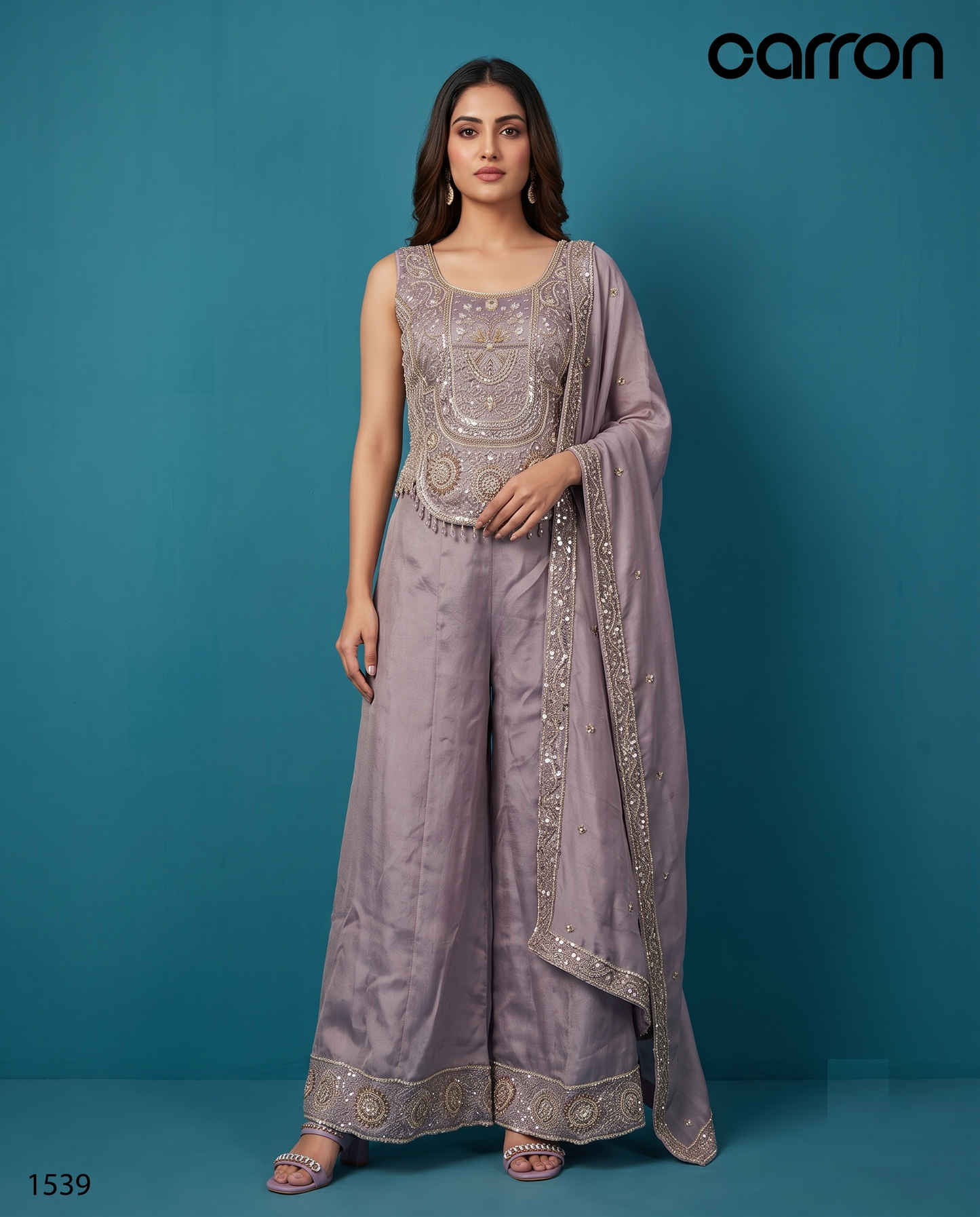Lilac Colour Plazo Set(LE-WPZS_1539)